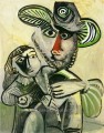Man a la flute et enfant Paternit 1971 Kubismus Pablo Picasso